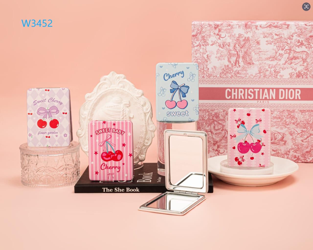 Rectangular Foldable Mirror - Cherry