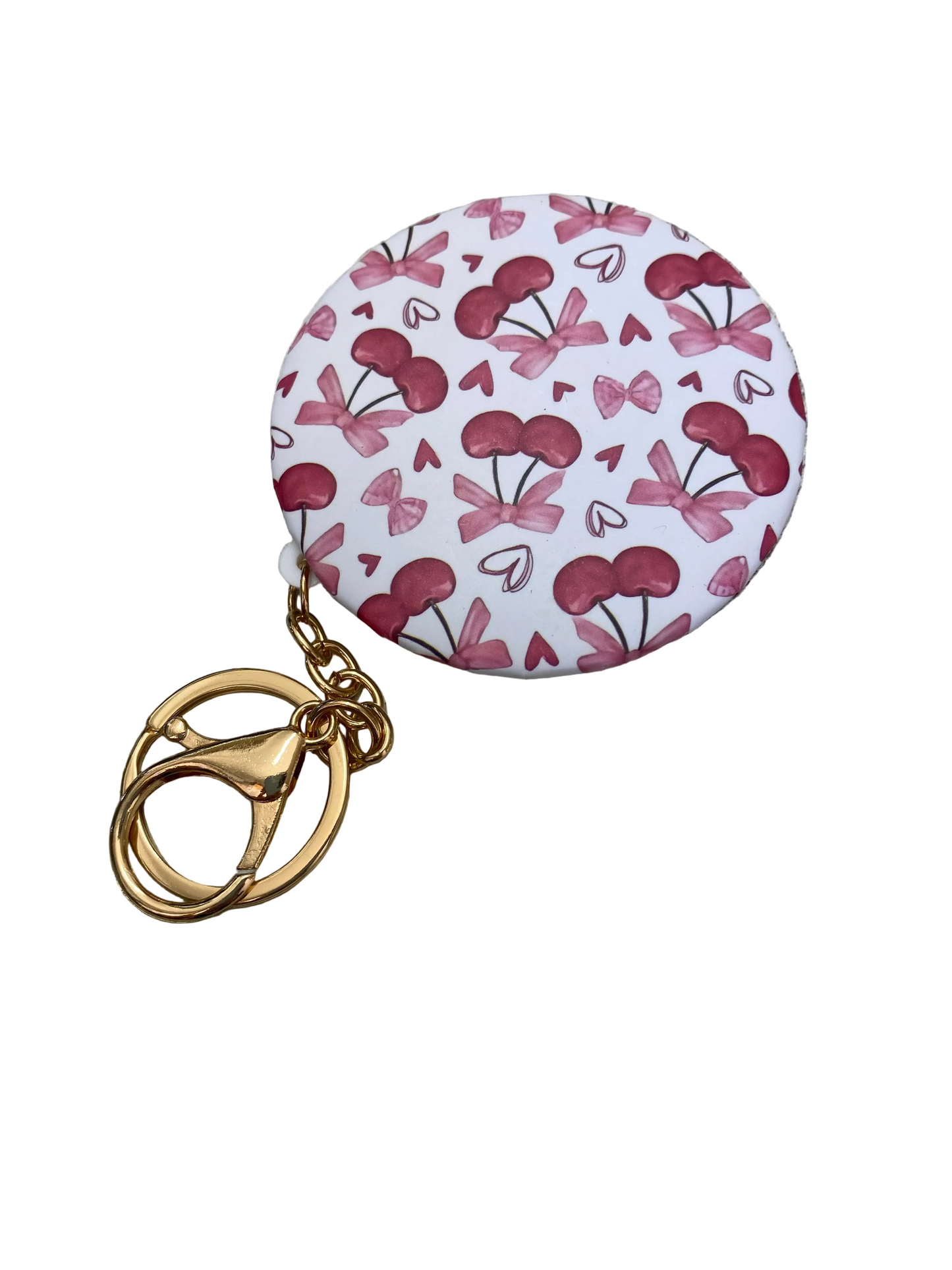 Round Foldable Mirror - Cherry