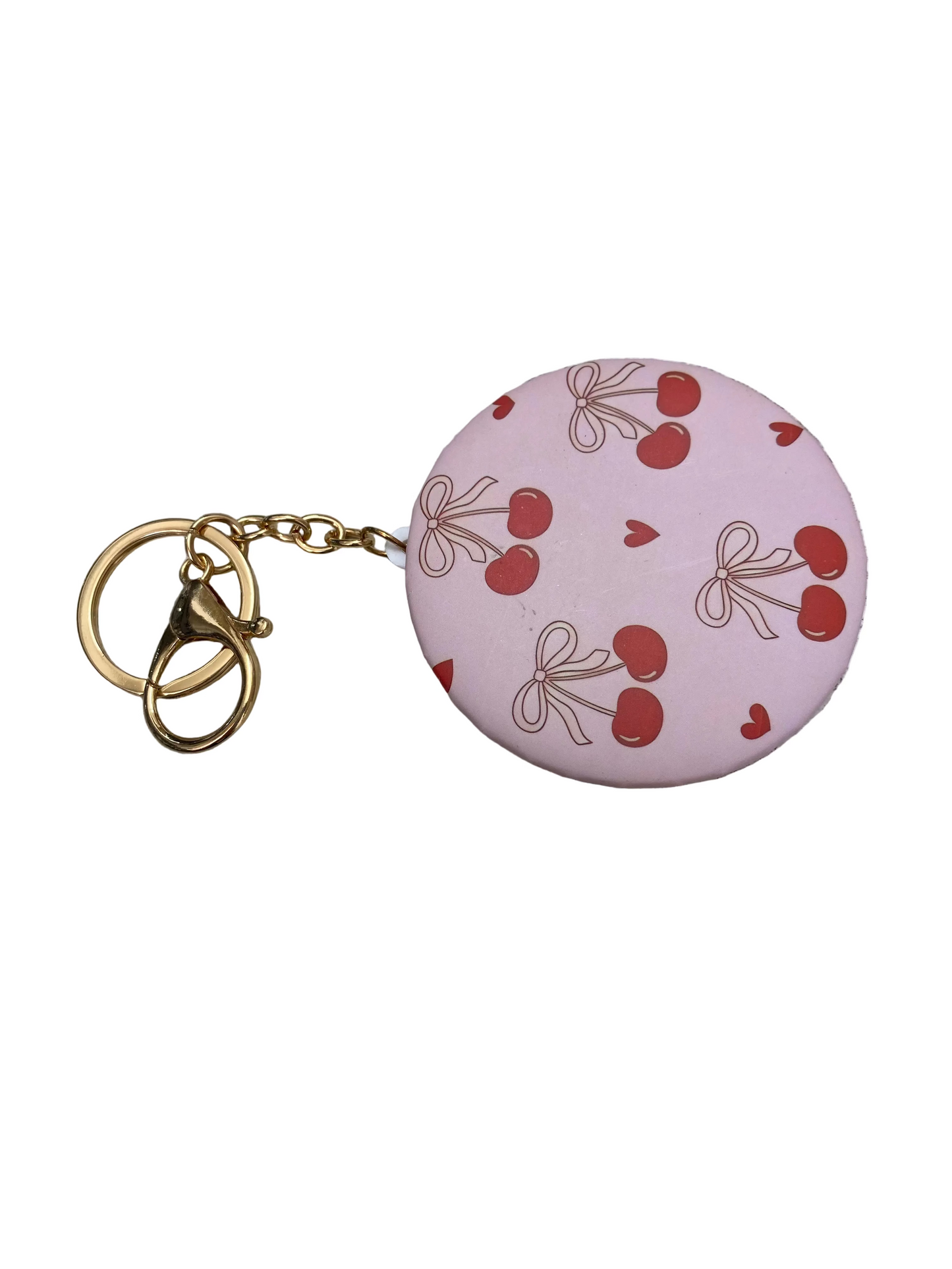 Round Foldable Mirror - Cherry