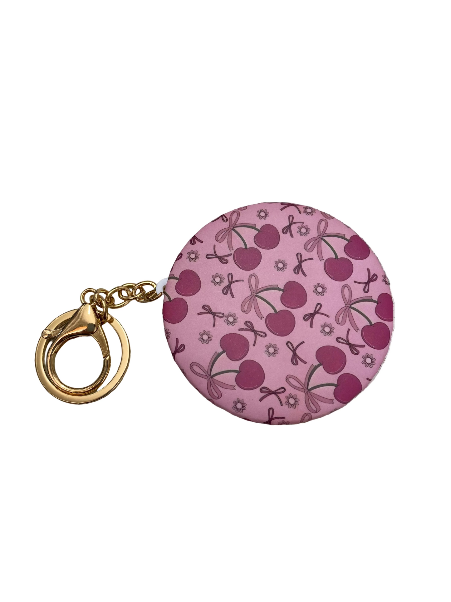 Round Foldable Mirror - Cherry
