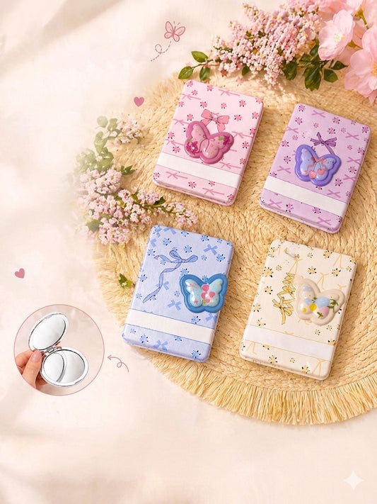 Rectangular Foldable Mirror - Butterfly