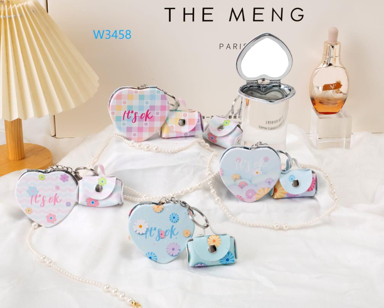 Heart Foldable Mirror -Flower