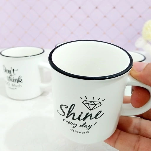 95 ml Glossy Light Ceramic Coffee Cup