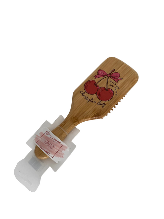 Bamboo Hair Brush - Cherry