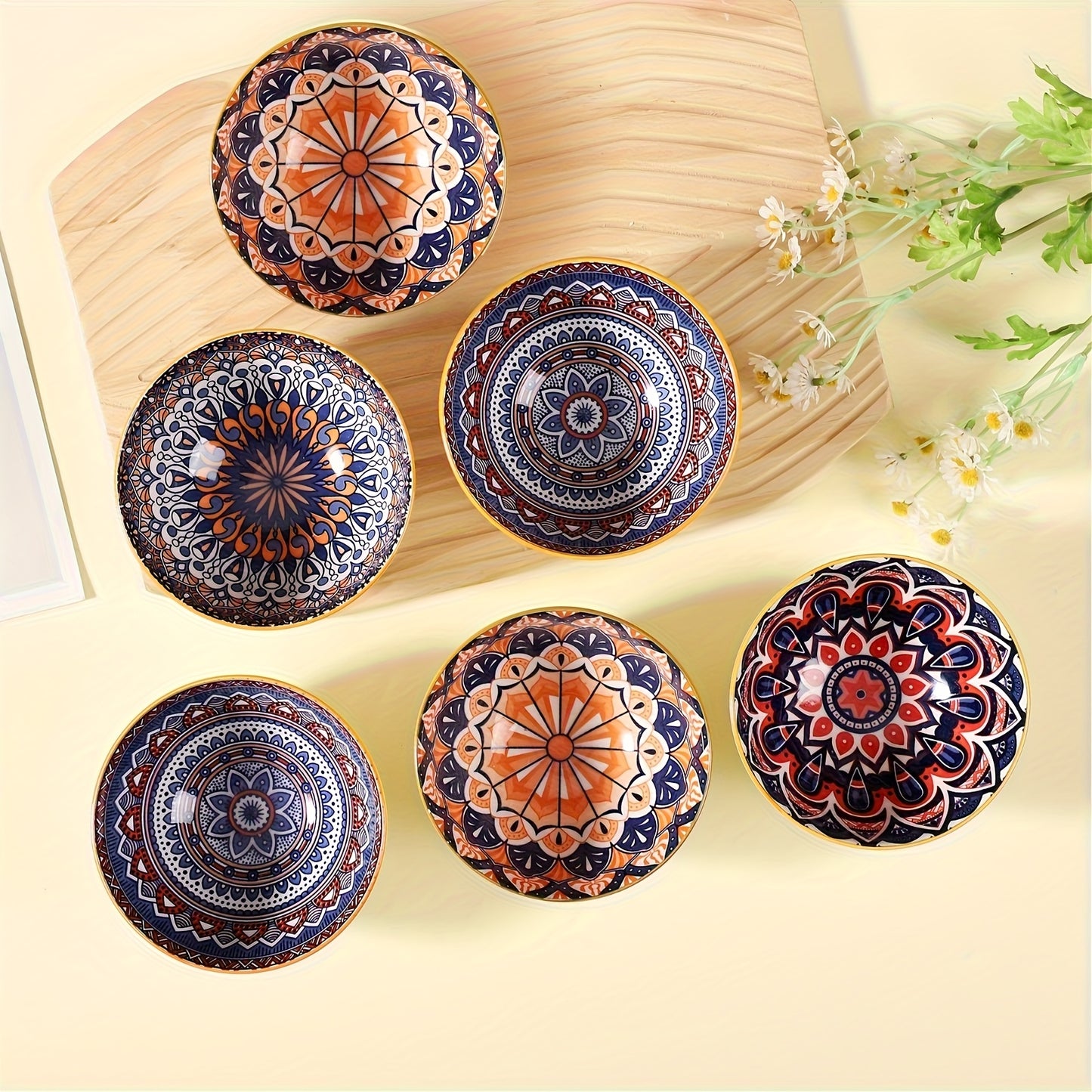 6 Pcs Bohemien Porcelain Bowl Set With Box