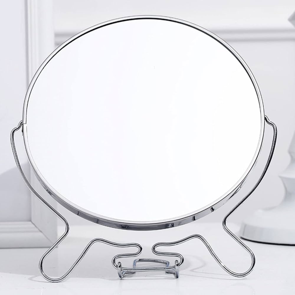 6 Inch Tabletop Makeup Mirror / Two-Sided Makeup Mirror with Stand