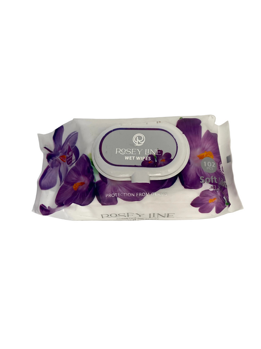 Rosey Line, 102 Pcs Soft Lilac Wet Wipes