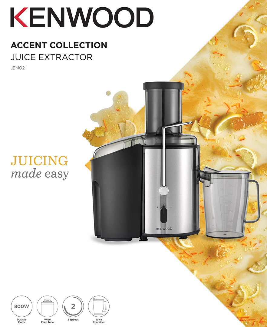 Kenwood Juicer JEM02, 800W, Black
