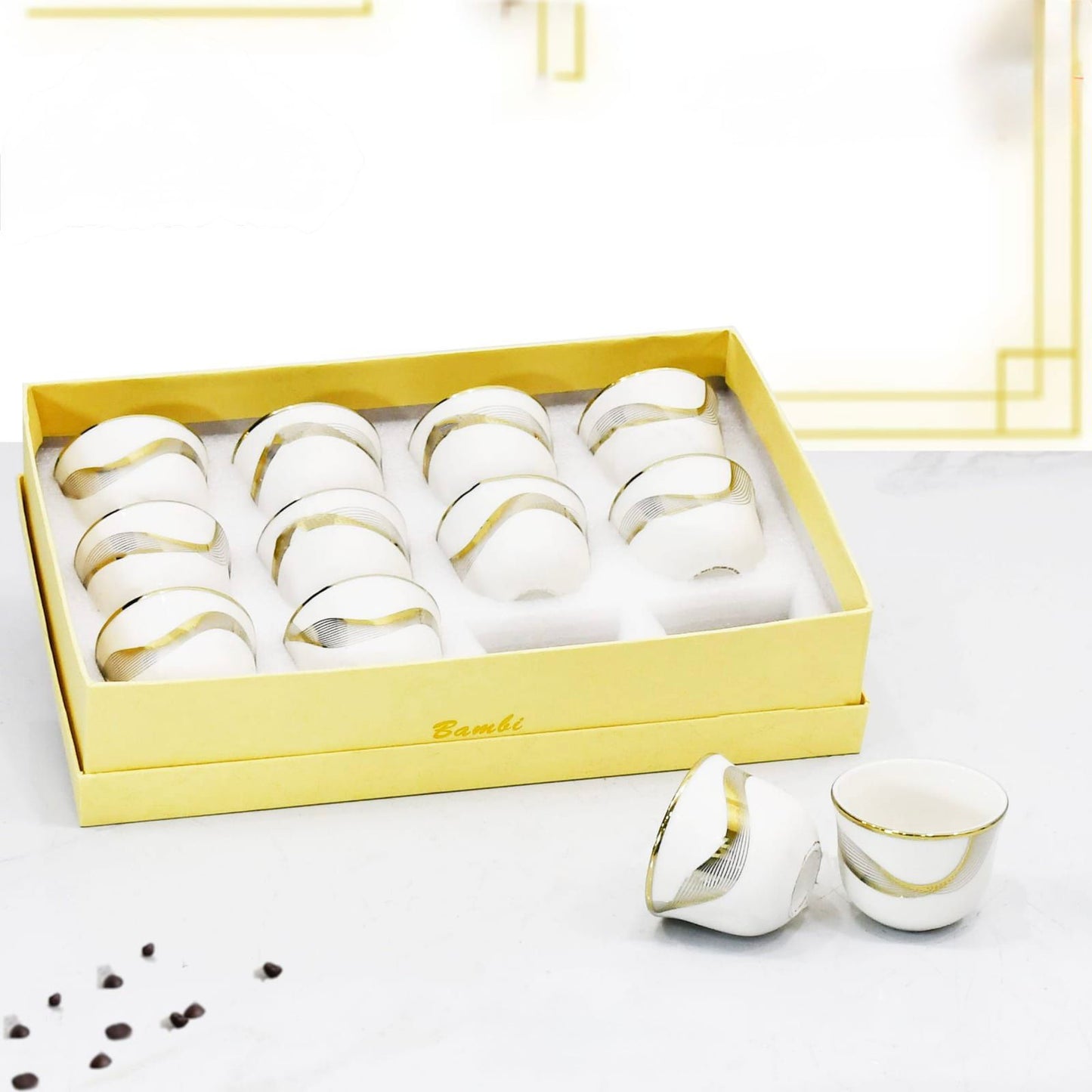 Bambi, 12 Pcs Arabic Coffee Cups