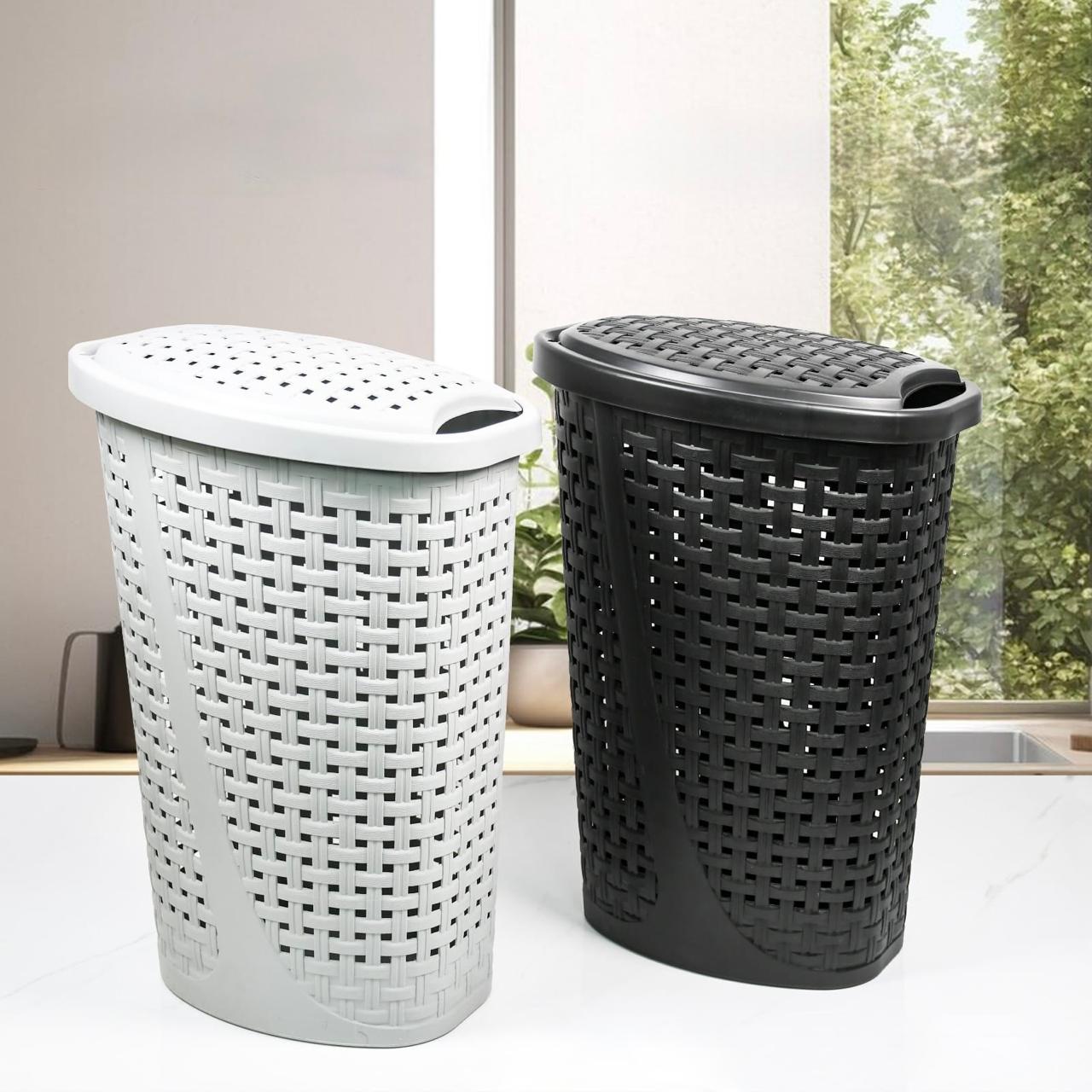 Follow me, 45 Lt Natural Slim Laundry Basket