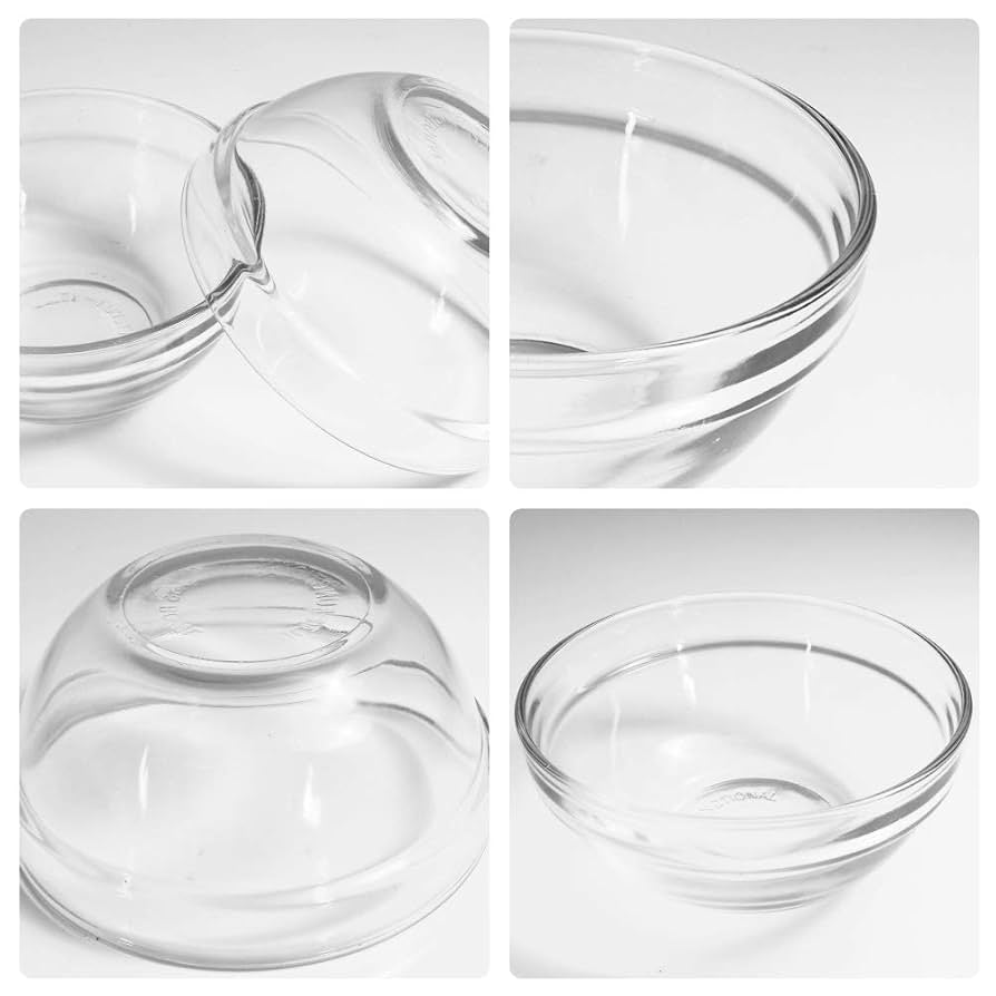 Set 4 Pcs Round Plastic Crystal Bowl