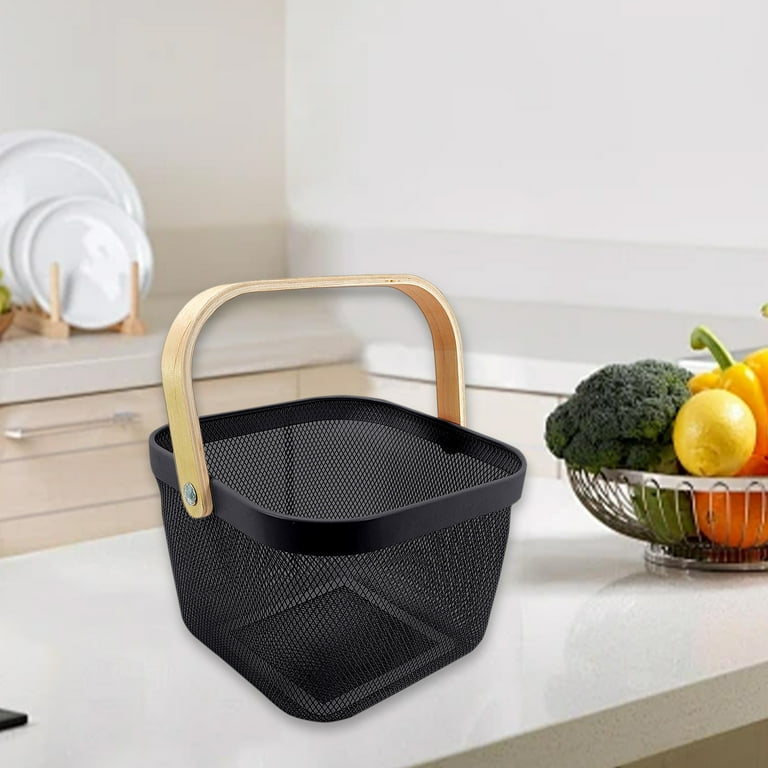 Black Metal Mesh Steel Basket