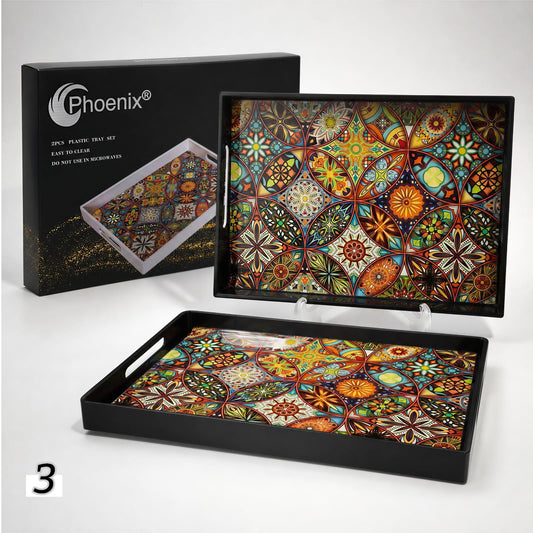 Phoenix, 2 Pcs Plastic Tray Set