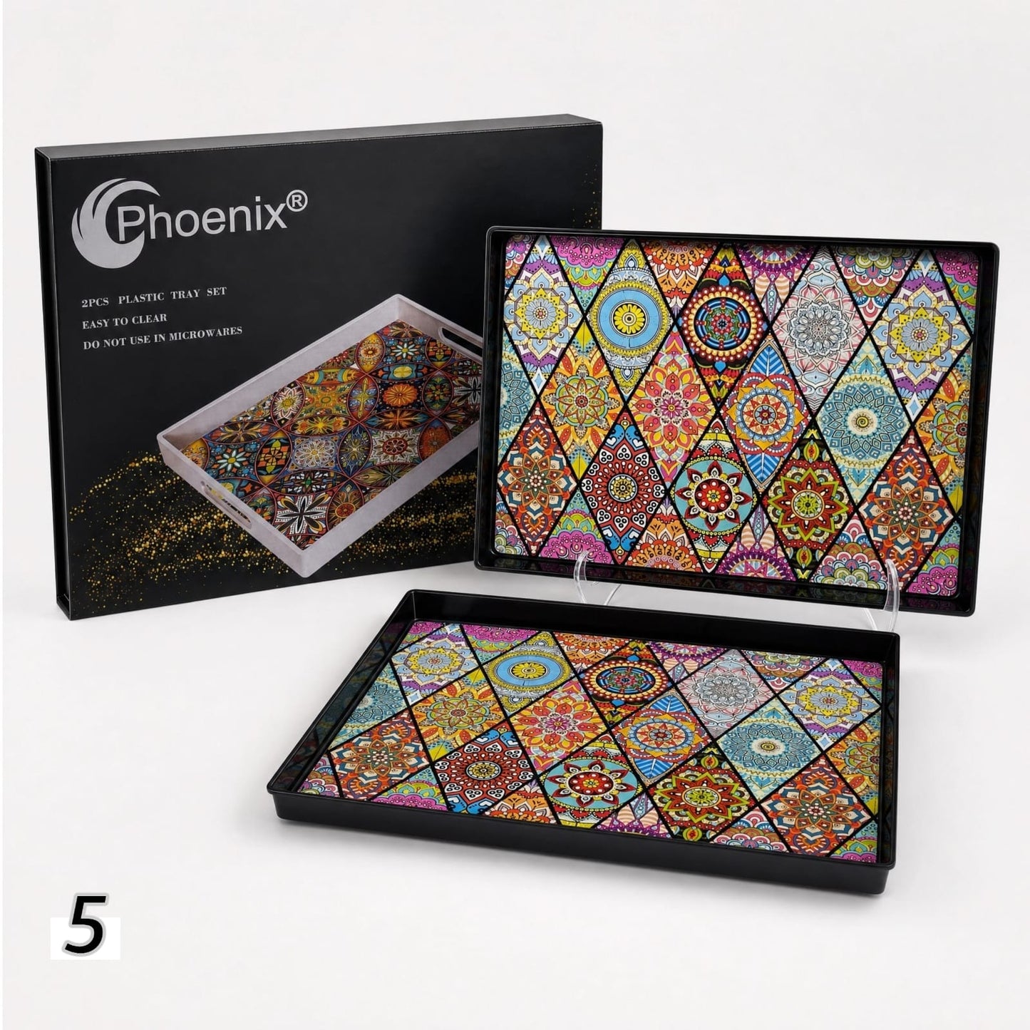Phoenix, 2 Pcs Plastic Tray Set