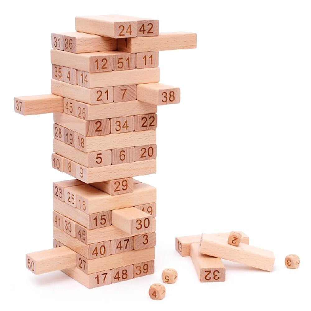 54 Pcs Wood Blocks
