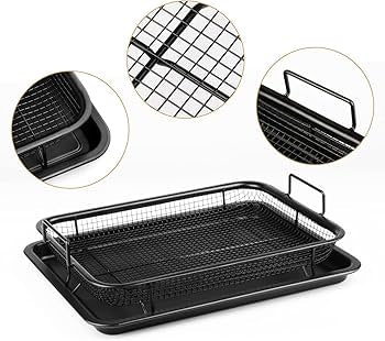 Stainless Steel Rectangular Roasting Oven Tray- Black