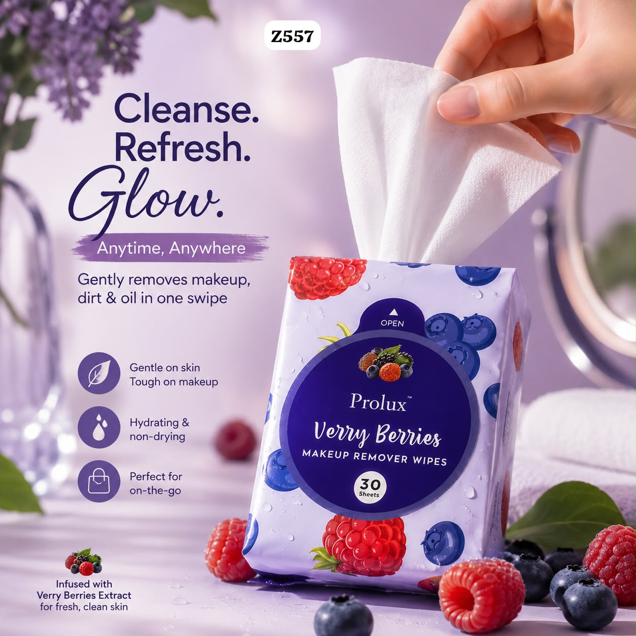 Makeup Remover Wipes - Pack of 30 Sheets