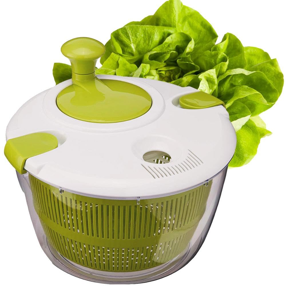 5L Vegetable Cleaner and Salad Juicer Bowl with Swivel Handle (Green)