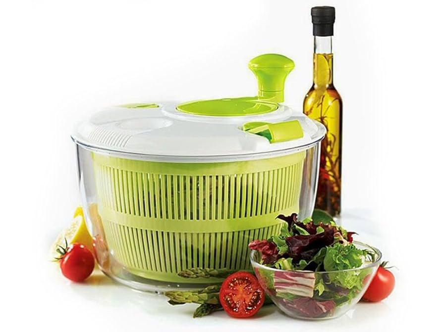 5L Vegetable Cleaner and Salad Juicer Bowl with Swivel Handle (Green)