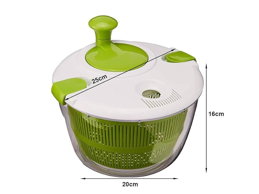 5L Vegetable Cleaner and Salad Juicer Bowl with Swivel Handle (Green)
