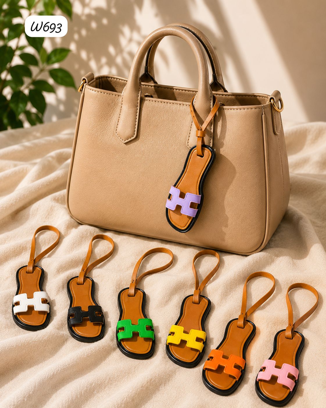 Sandel Leather Bag Charm