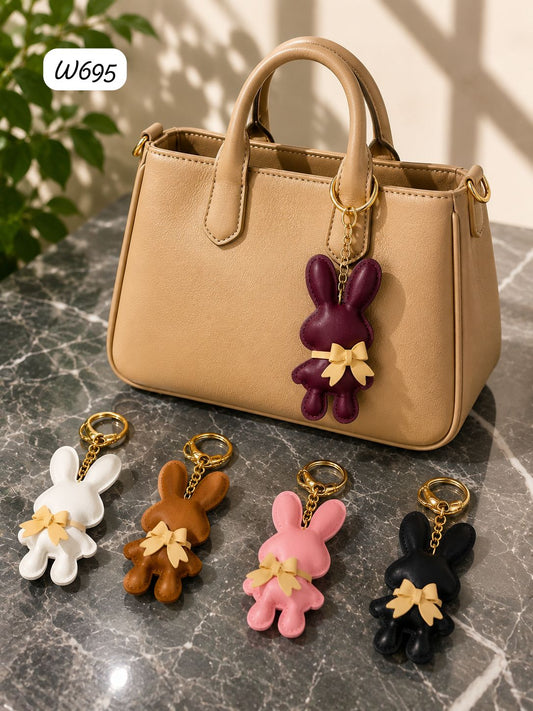 Bunny Leather Bag Charm