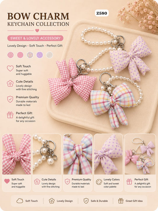 Bow Charm Keychain