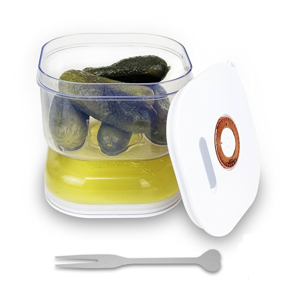 GeBe, Plastic Pickle Jar with Strainer Flip