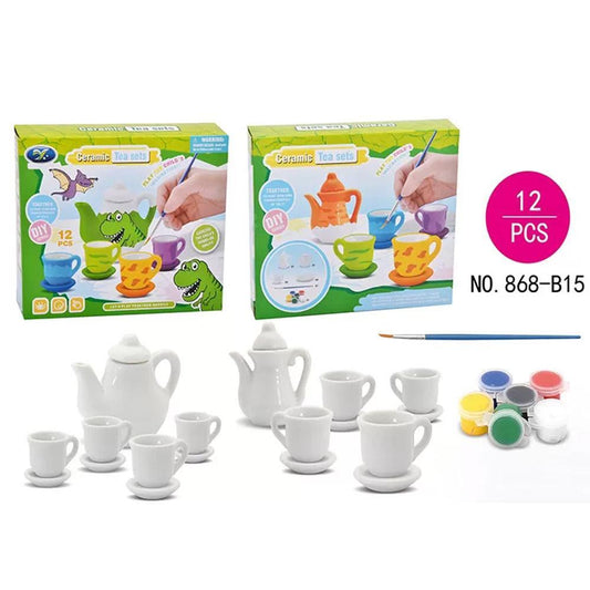 Tea Set Ceramic Painting 12 Pcs