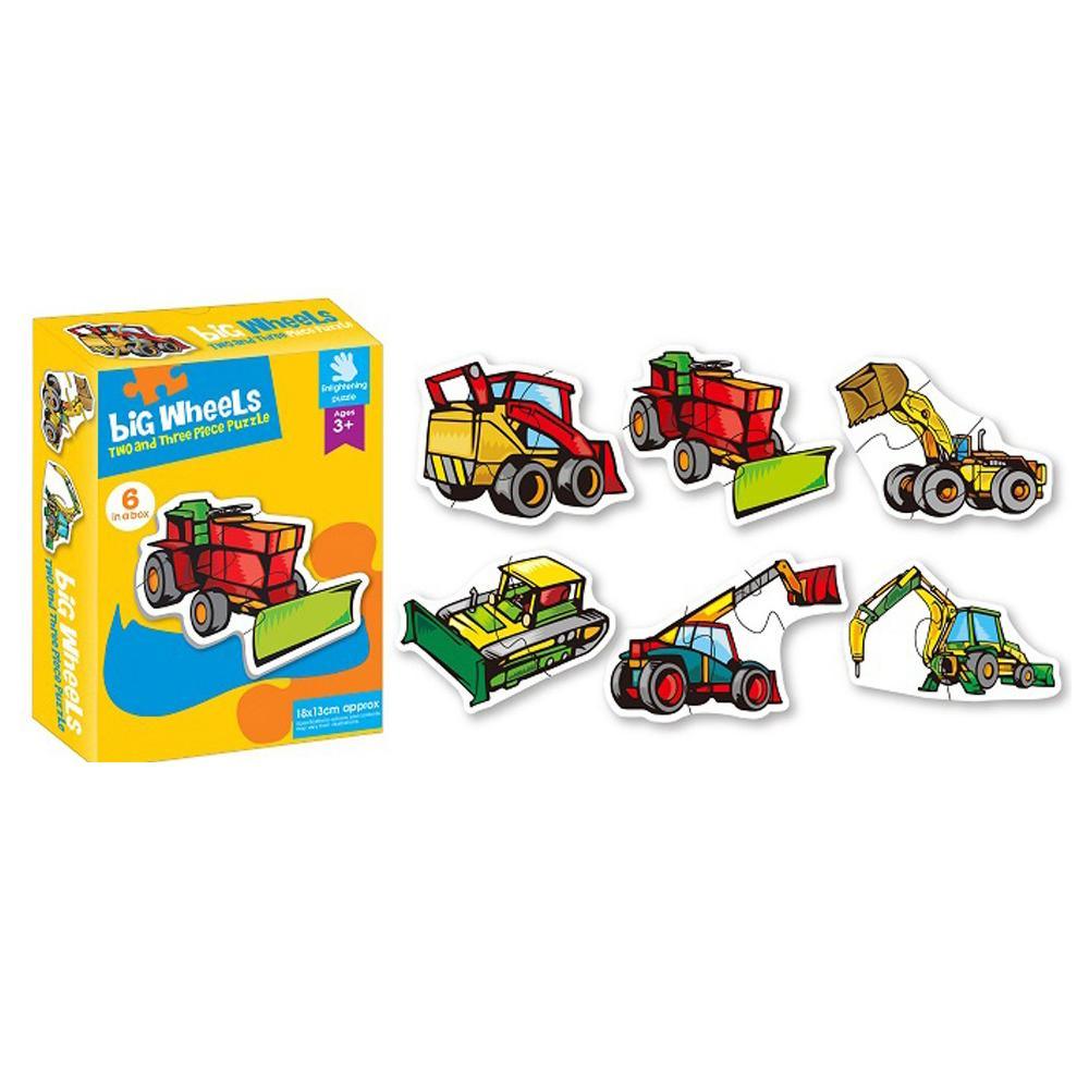 Big Wheels Two And Three Piece Puzzle (6 In A Box)
