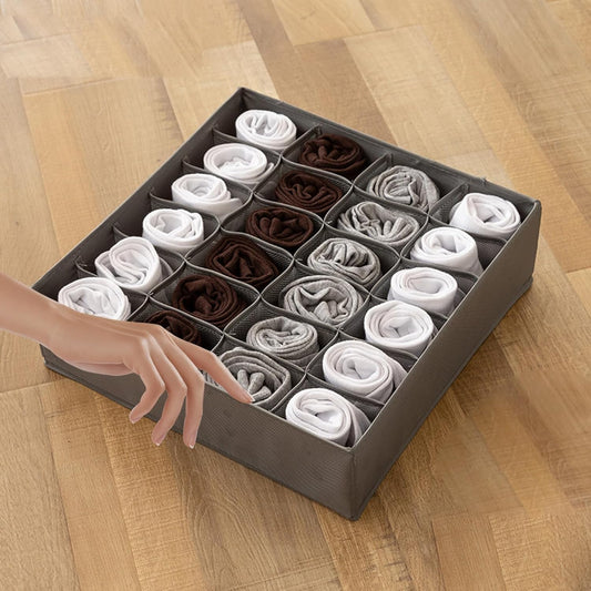 24-Grids Socks & Underwear Drawer Organizer Divider