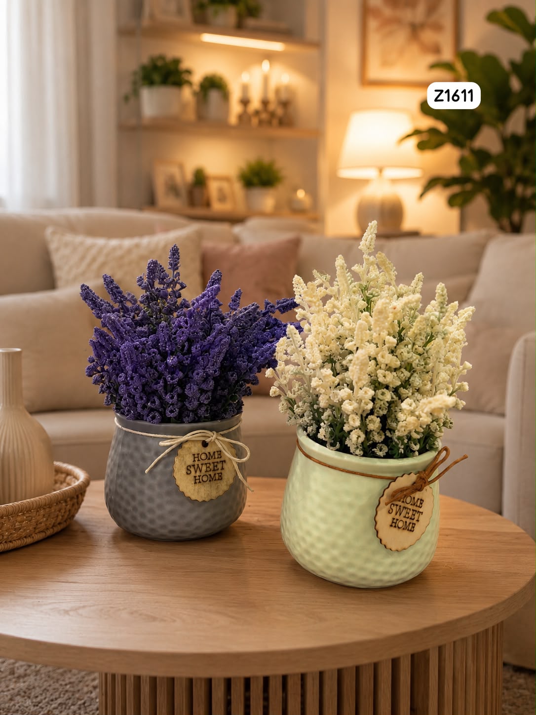 Artificial Flowers Plant In Decorative Ceramic Pot