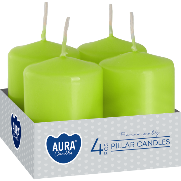Aura, 4 Pcs Pillar Candles