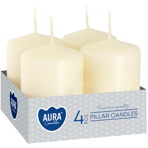 Aura, 4 Pcs Pillar Candles