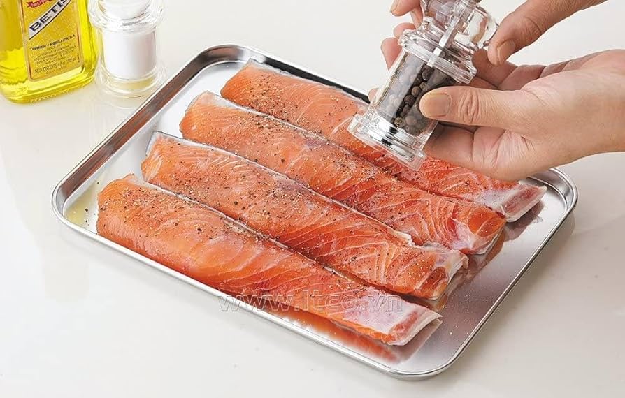 Rectangular Stainless Steel Food Tray
