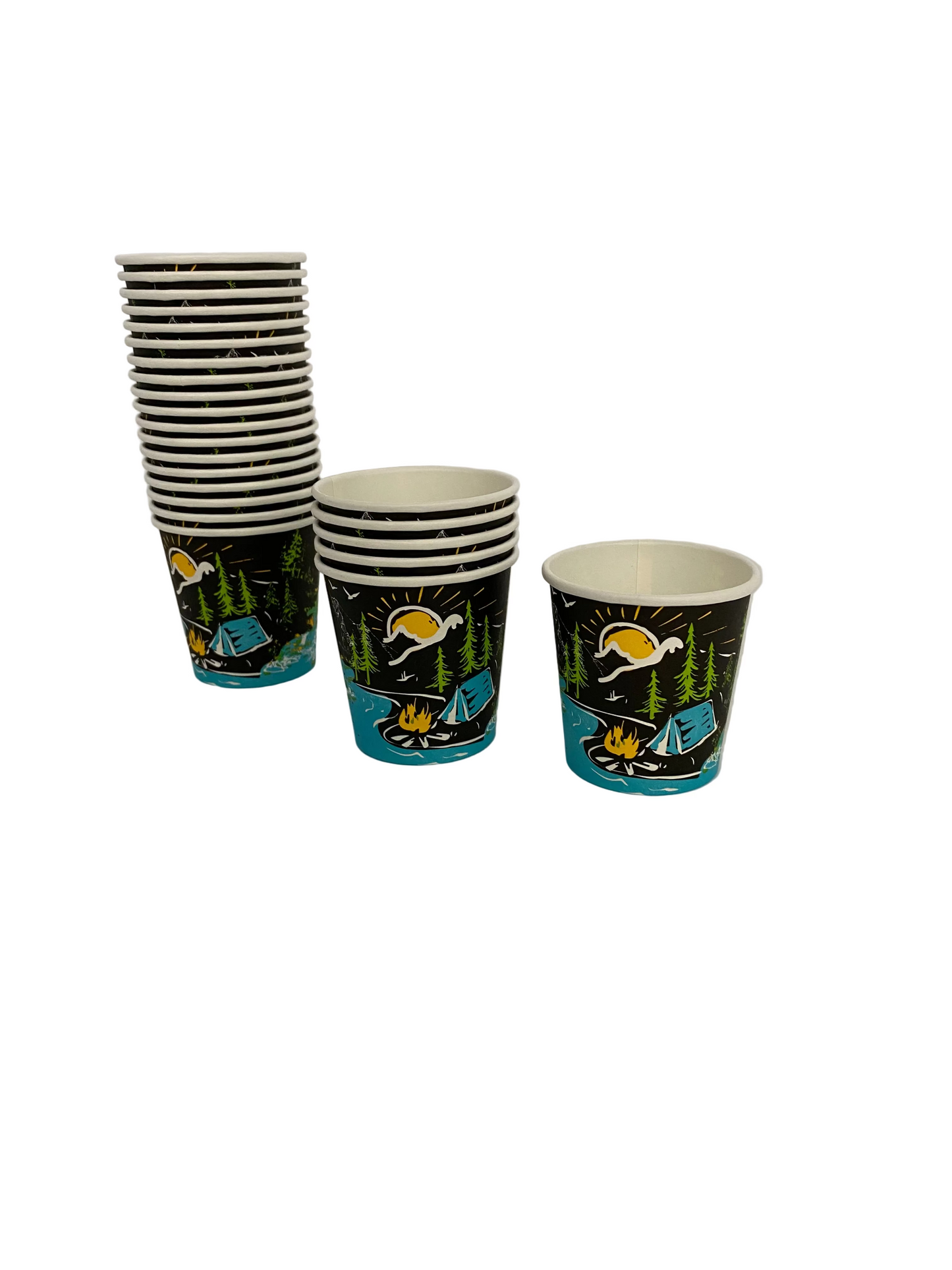 120 ml Disposable Paper Coffee Cups - 50 Pcs