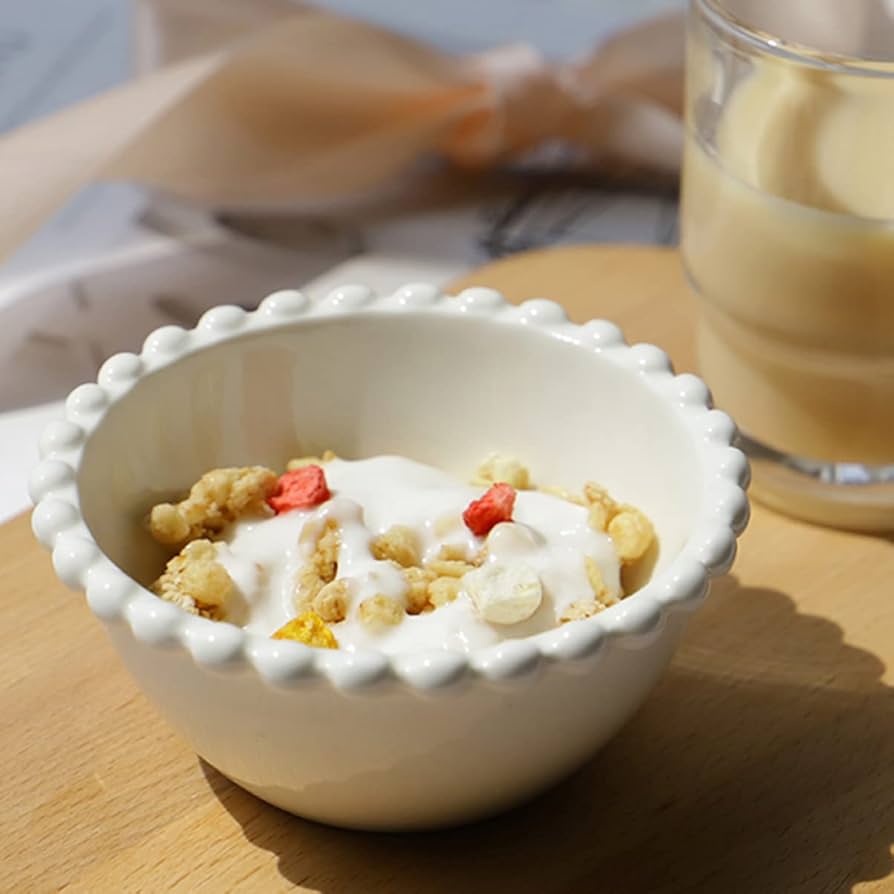 6 Pcs White Porcelain Bowl Set
