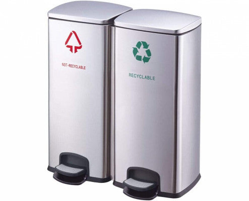 Stainless Steel Sorting  Bin With Pedals - 60 L