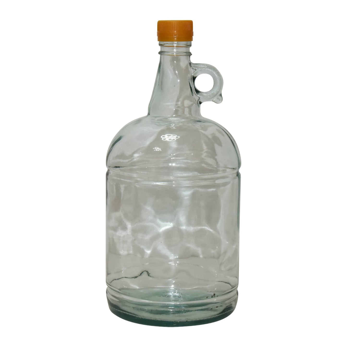 Glass Gallon Growlers with Handle and Yellow Plastic Lids