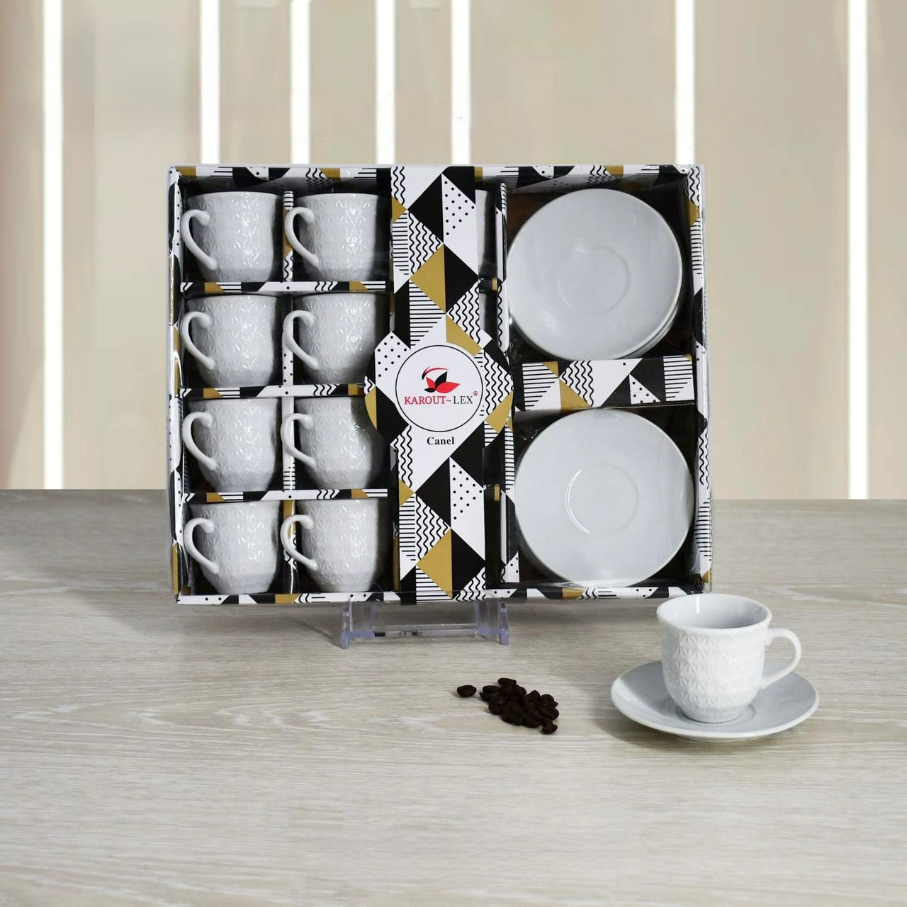 Canel, 24 PCs Coffee Cups With Saucers Set