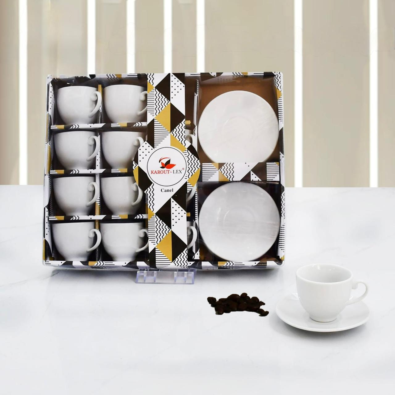 Canel, 24 PCs Coffee Cups With Saucers Set