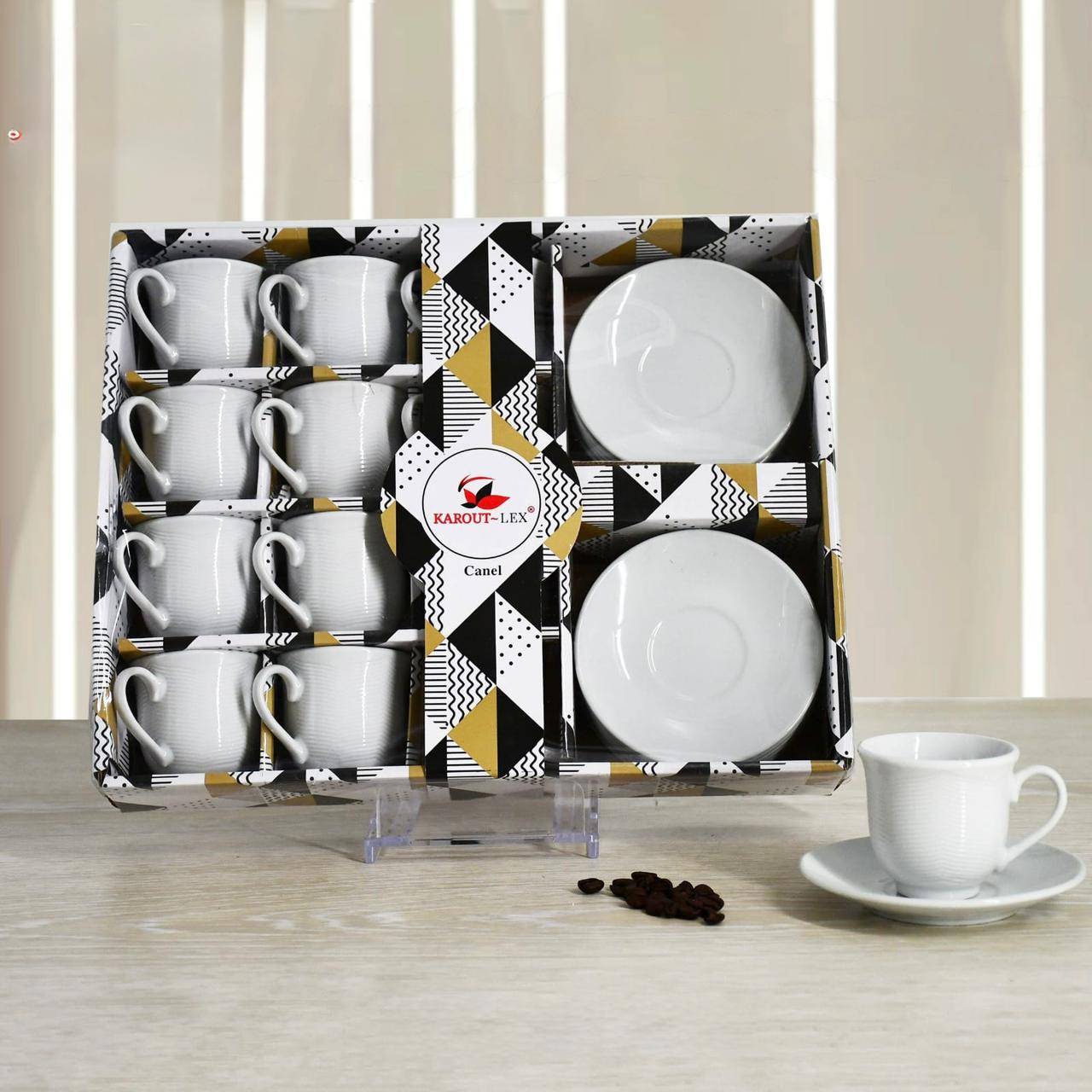Canel, 24 PCs Coffee Cups With Saucers Set