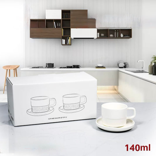 12 Pcs Coffee Cups With Saucers Set