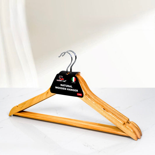 3 Pcs Natural Wooden Hanger Set