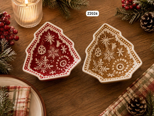 Christmas Ceramic Bowl - Red Tree