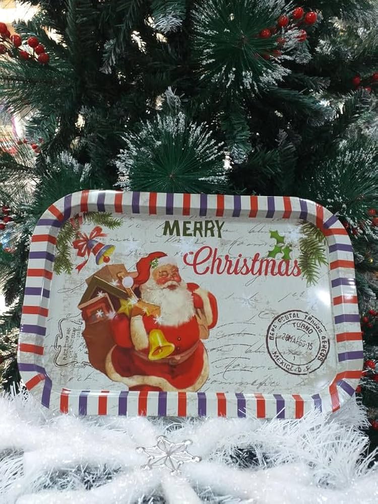Christmas Rectangular Metal atray