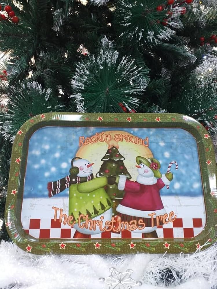 Christmas Rectangular Metal atray