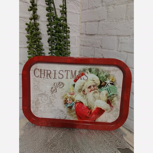Christmas Rectangular Metal atray