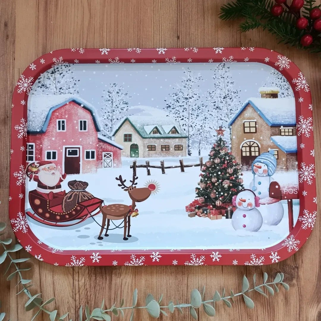 Christmas Rectangular Metal Tray