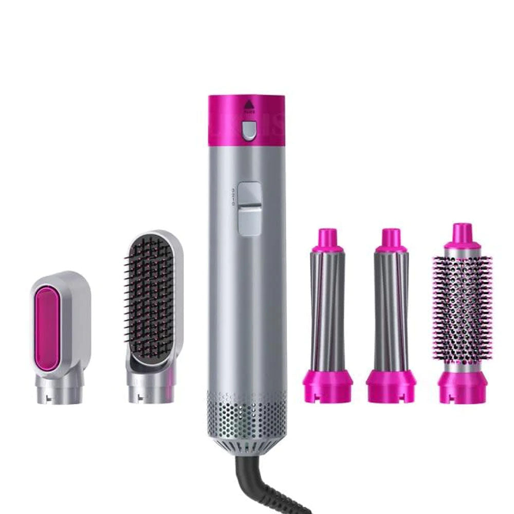 5 In 1 Hot Air Styler Hair Straightener, Dryer Comb Multifunctional Styling Tool For Curly Hair Machine For Straightening Curling Drying Combing Scalp Massage Styling / KZ-194
